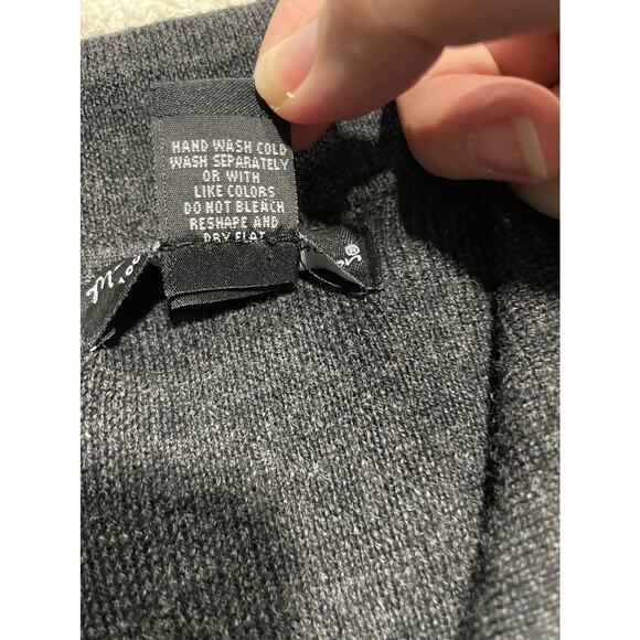 Mercer & Madison Sweater Cardigan Merino Wool Womens Sz Small Gray Enamel Button - Picture 9 of 9